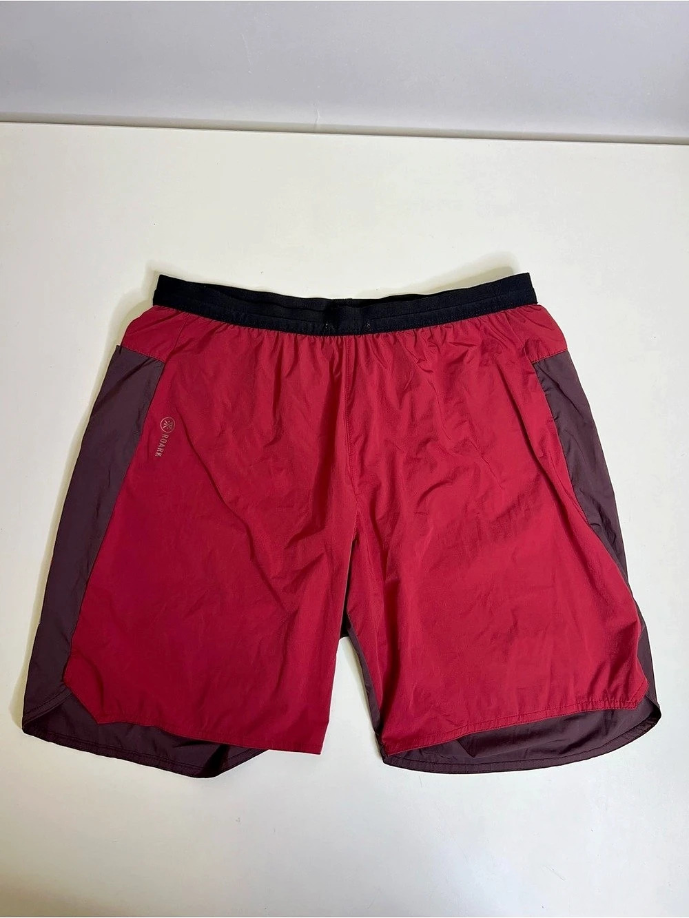 Roark Run Amok Athletic Shorts in Red & Purple Size Small Like New